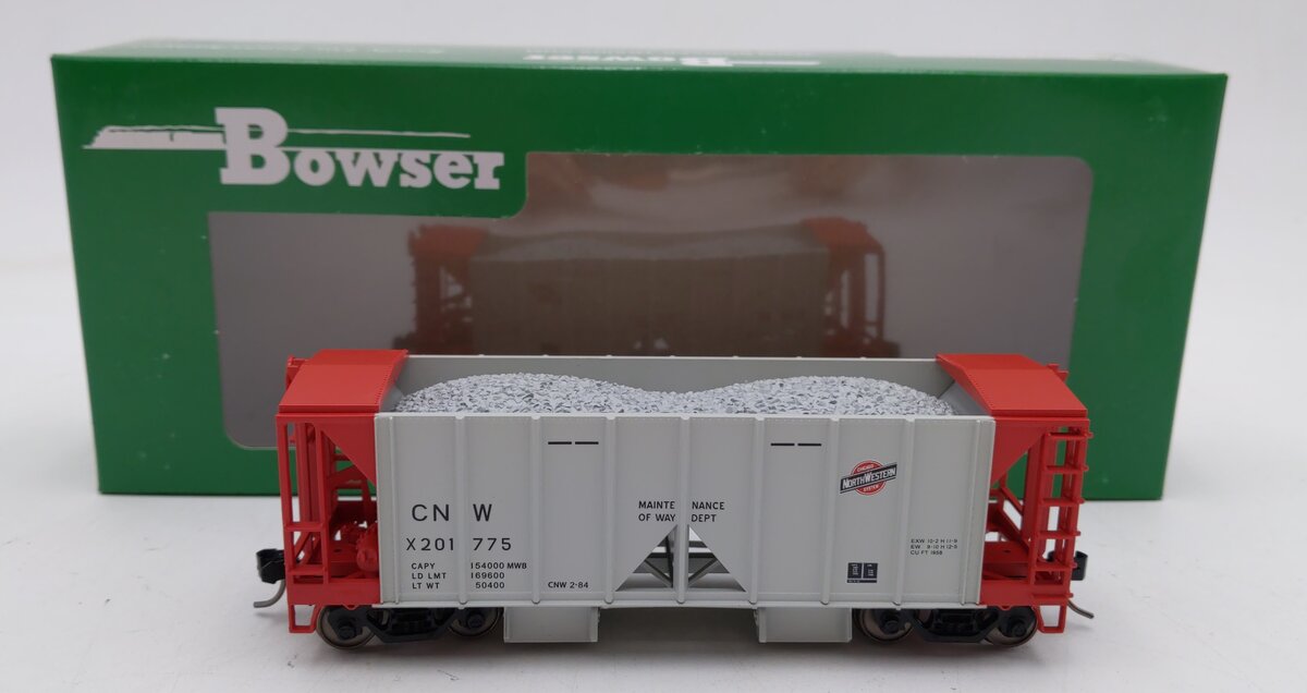 Bowser 42791 HO CNW 70 Ton 2-Bay Covered Ballast Hopper w/ Side Chutes #X201775