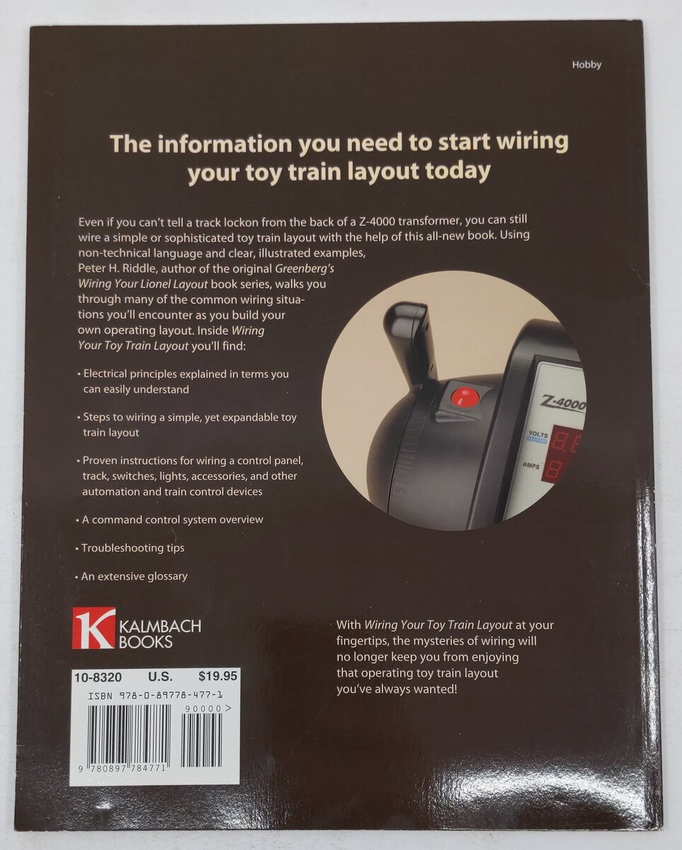Wiring Your Toy Train Layout Paperback Book By Peter H. Riddle, Gay Riddle VG