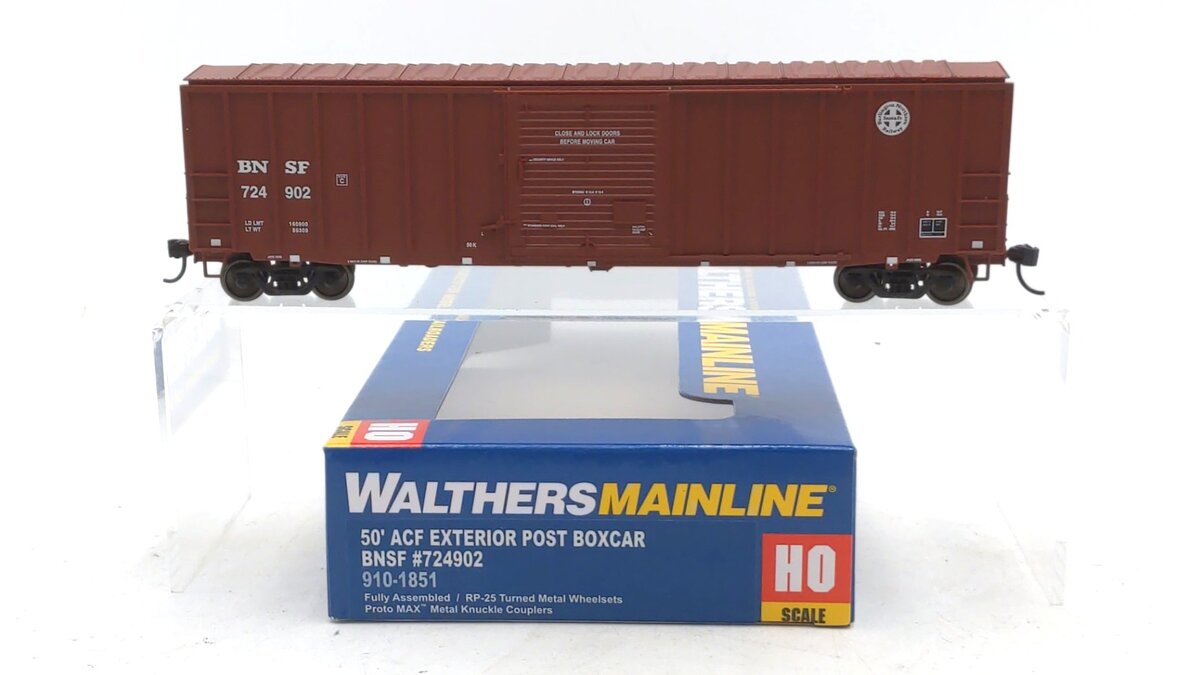 Walthers 910-1851 HO BNSF RTR 50' ACF Exterior Post Boxcar #724902