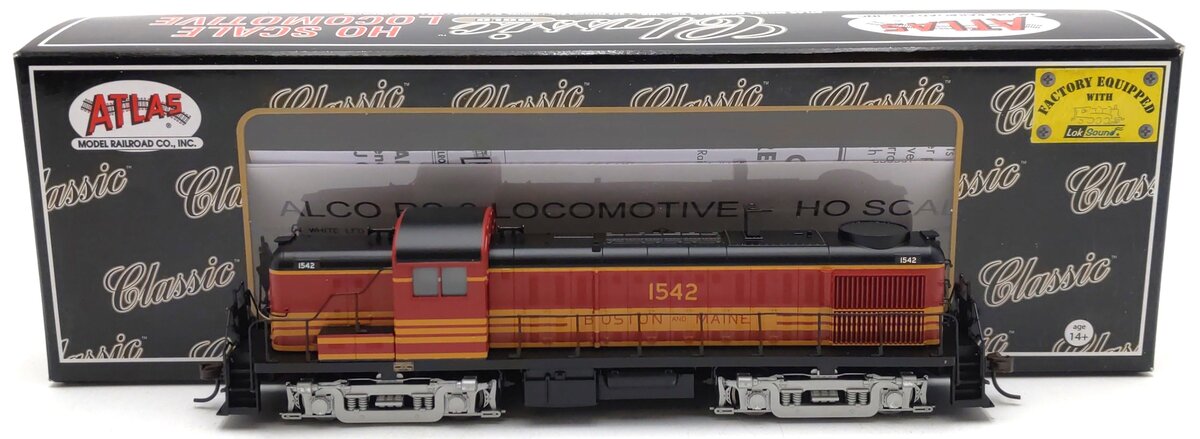 Atlas 10001952 HO Scale Boston & Maine Alco RS-3 Diesel Engine #1542 w/DCC & Snd
