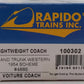 Rapido Trains 100302 HO Grand Trunk Western CC&F Lightweight Coach #4886