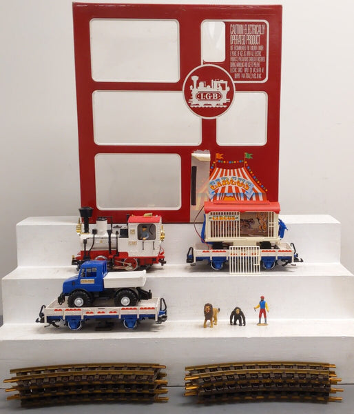 LGB 21988 Circus G Gauge Steam Train Set -Custom w/Lights EX/Box