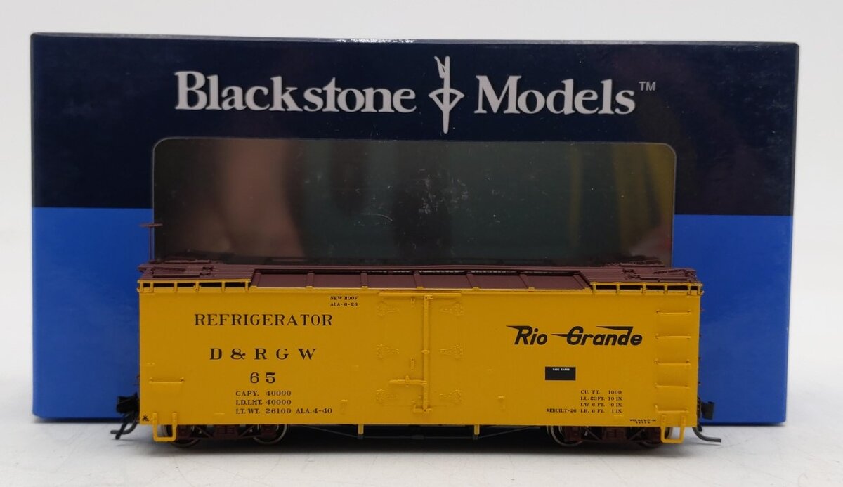 Blackstone Models B340804 HOn3 Rio Grande Refrigerator Car #65