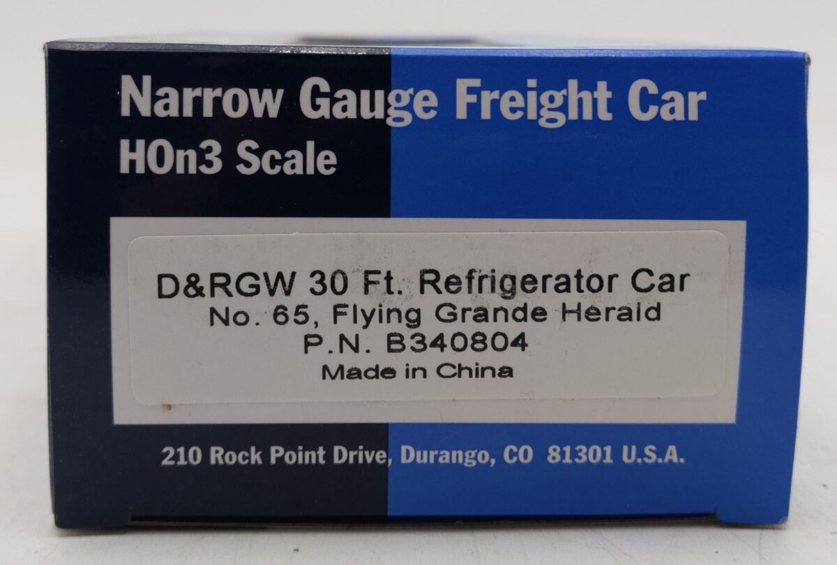 Blackstone Models B340804 HOn3 Rio Grande Refrigerator Car #65