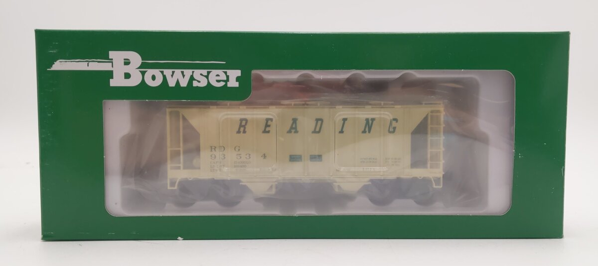 Bowser 42765 HO R-T-R 70-Ton 2-Bay Covered Hopper Reading #93534