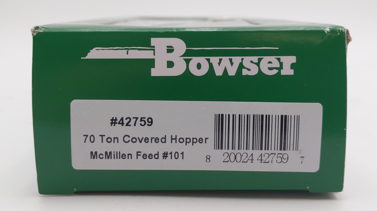 Bowser 42759 HO McMillen Feed Mills 70-Ton 2-Bay Covered Hopper RTR #101