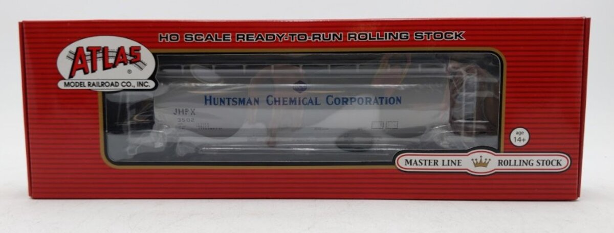 Atlas 20001880 HO Scale Huntsman Chemical 3-Bay Cylindrical Hopper #3502