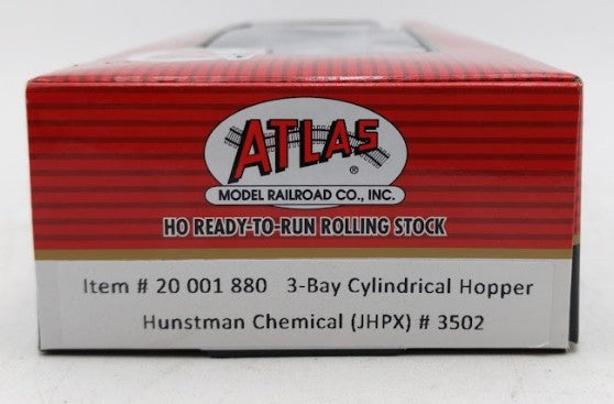 Atlas 20001880 HO Scale Huntsman Chemical 3-Bay Cylindrical Hopper #3502