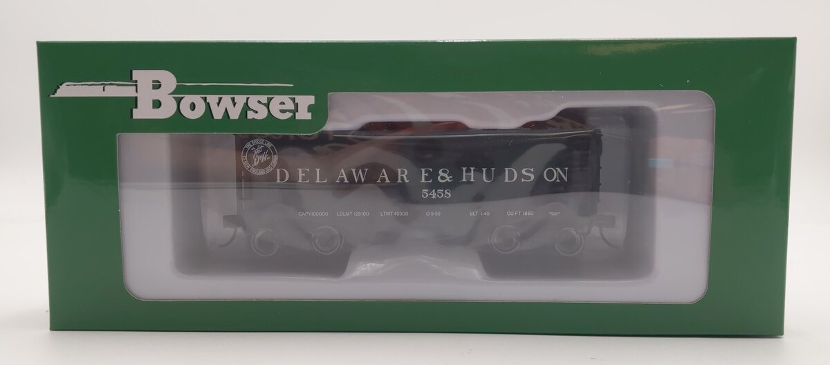 Bowser 43078 HO Delaware & Hudson Blt 1-40 55 Ton Fishbelly Hopper Car #5458