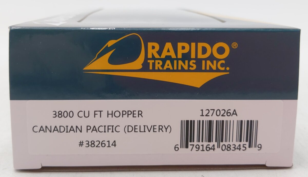 Rapido Trains 127026A HO Scale Canadian Pacific 3800 Cu. Ft. Hopper #382614