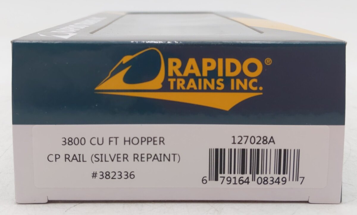 Rapido Trains 127028A HO Scale CP Rail 3800 Cu. Ft. Covered Hopper #382336