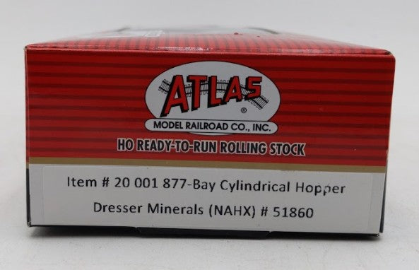 Atlas 20001877 HO Dresser Minerals (NAHX) 3-Bay Cylindrical Hopper #51860