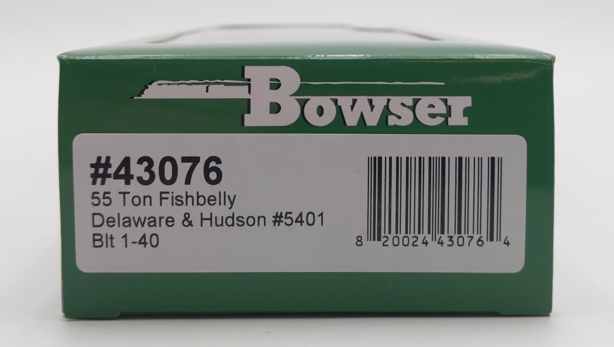 Bowser 43076 HO Delaware & Hudson 55 Ton Fishbelly Hopper Car # 5401 Blt 1-40