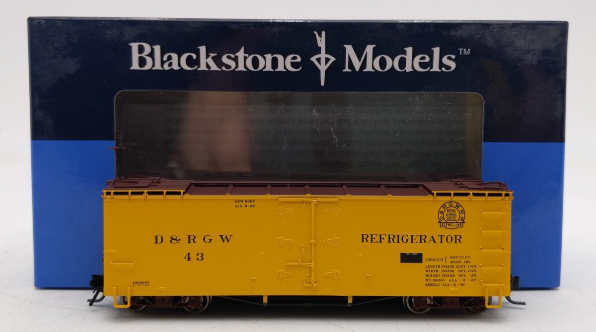 Blackstone Models B340808 HOn3 D&RGW Royal Gorge Route Herald 30' Ft. Reefer #43