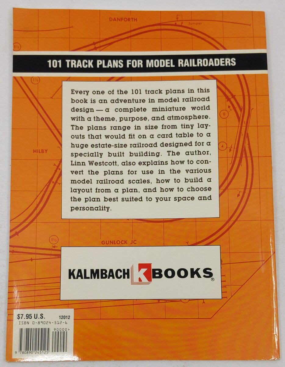101 Track Plans for Model Railroaders Paperback Book By Linn Westcott EX