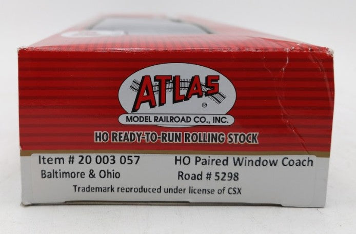 Atlas 20003057 HO Baltimore & Ohio Paired Window Heavyweight Coach #5298