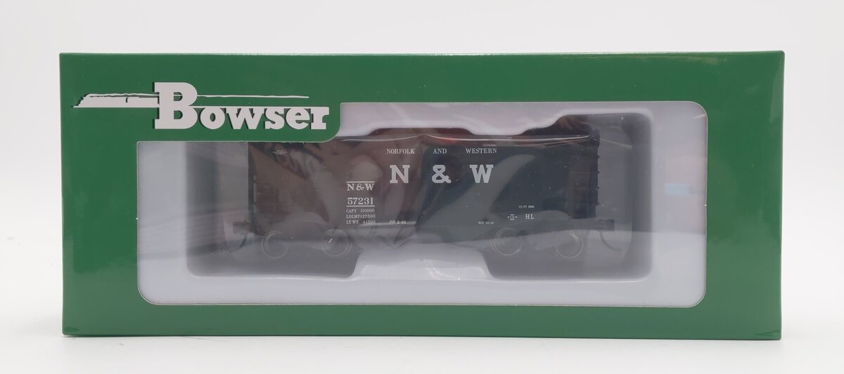 Bowser 43081 HO Norfolk & Western Peaked end 55 Ton Fishbelly Hopper Car #57231