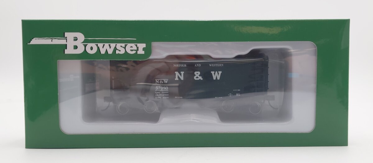 Bowser 43079 HO Norfolk & Western Peaked end 55 Ton Fishbelly Hopper Car #57080
