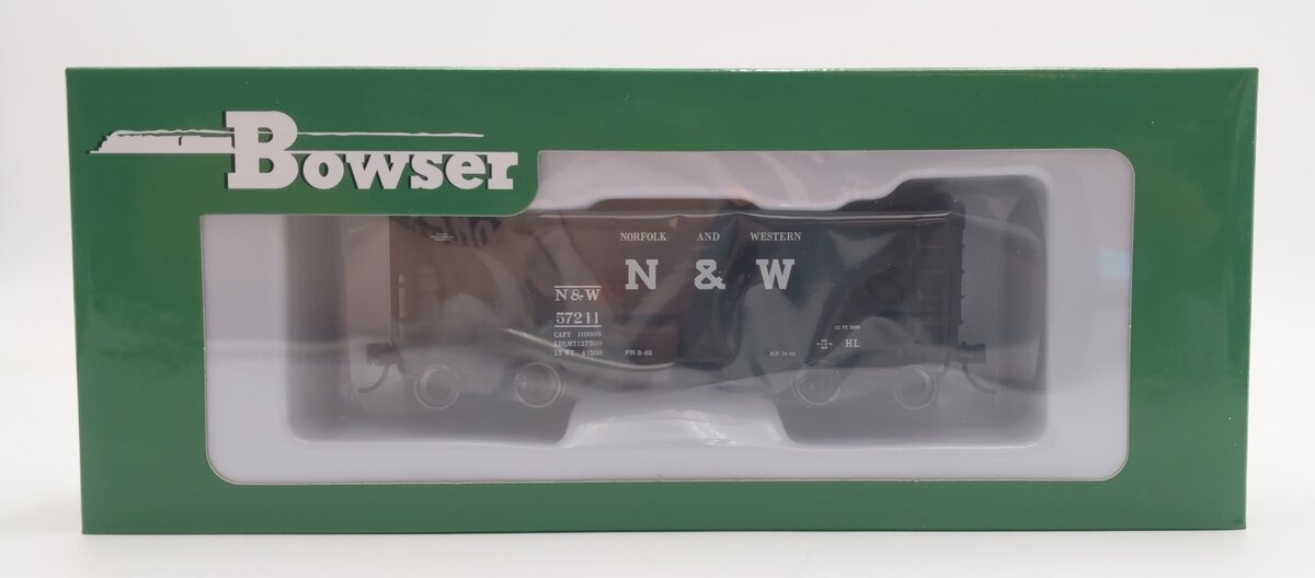 Bowser 43080 HO Norfolk & Western Peaked end 55 Ton Fishbelly Hopper Car #57211