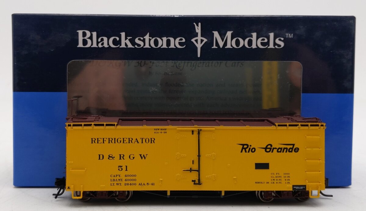 Blackstone Models B340802 HOn3 Rio Grande Refrigerator Car #51