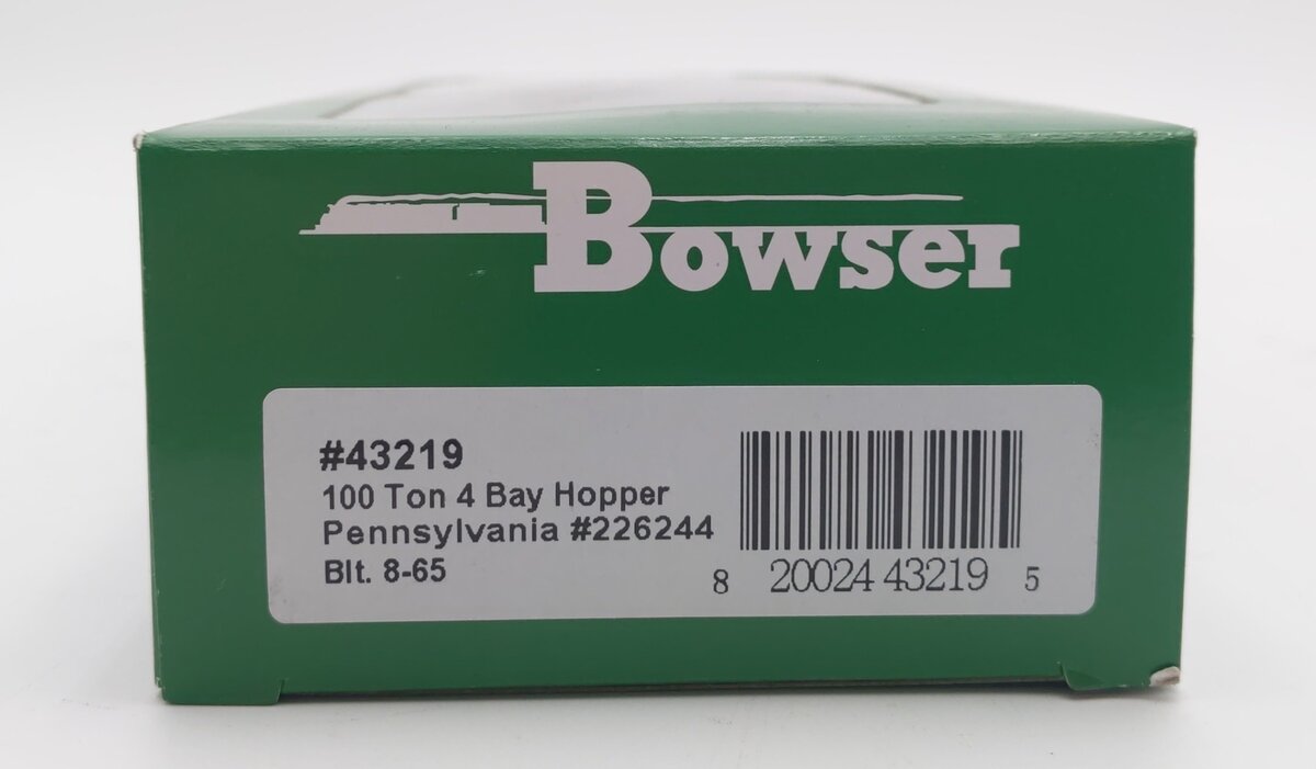 Bowser 43219 HO Pennsylvania Executive Line H-43 100 Ton Hopper Car #226244