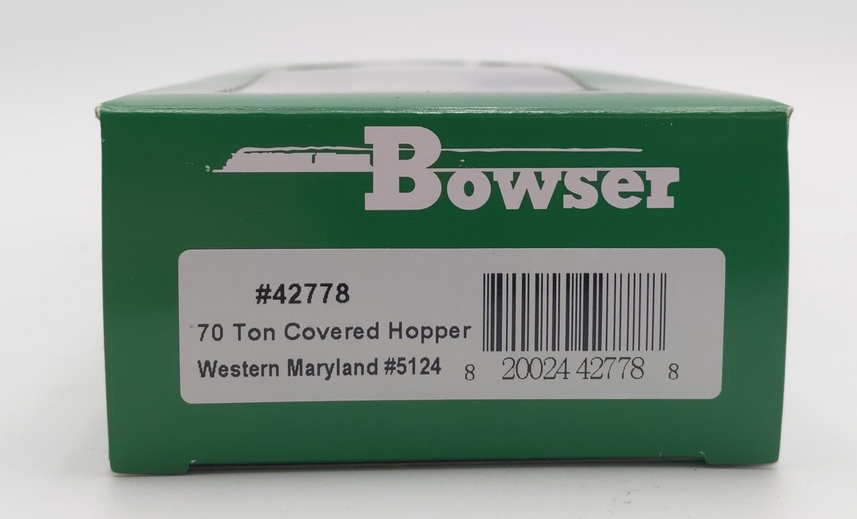 Bowser 42778 HO Scale Western Maryland 70 Ton Covered Hopper #5124
