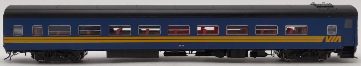 Rapido Trains 100273 HO VIA Rail Canada CC&F Lightweight Coach No Skirts #5504
