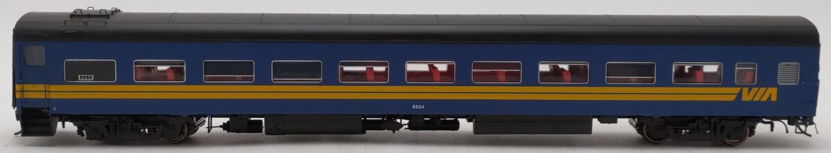 Rapido Trains 100273 HO VIA Rail Canada CC&F Lightweight Coach No Skirts #5504