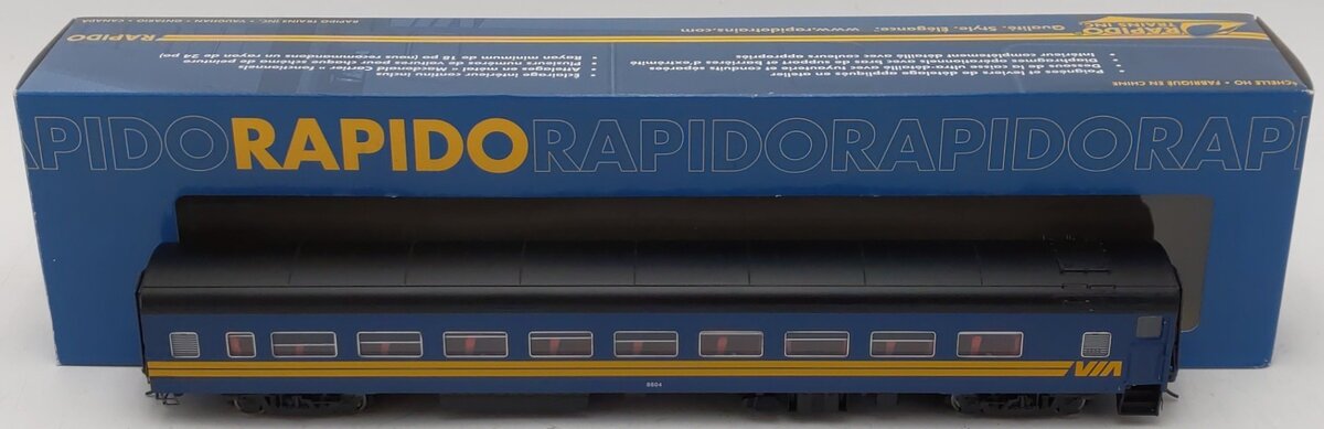 Rapido Trains 100273 HO VIA Rail Canada CC&F Lightweight Coach No Skirts #5504