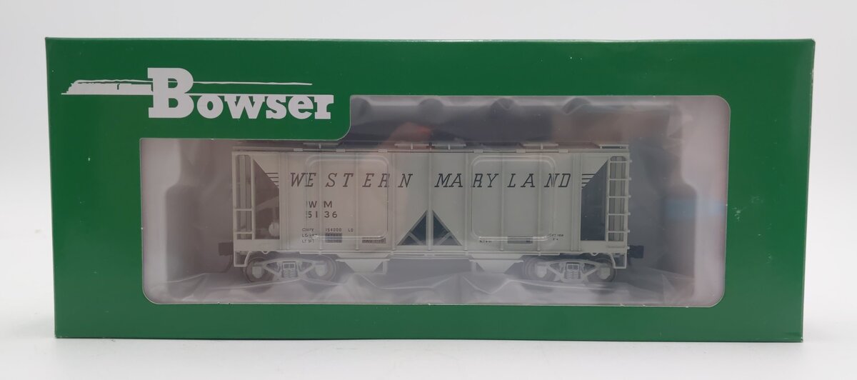 Bowser 42779 HO Scale Western Maryland 70 Ton Covered Hopper #5136