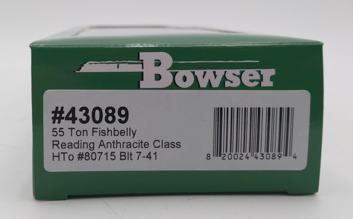 Bowser 43089 HO Reading Anthracite Class HTo 55 Ton Fishbelly Hopper Car #80715