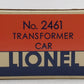 Lionel 2461 Vintage O Postwar Diecast Flatcar w/ Red Transformer VG/Box