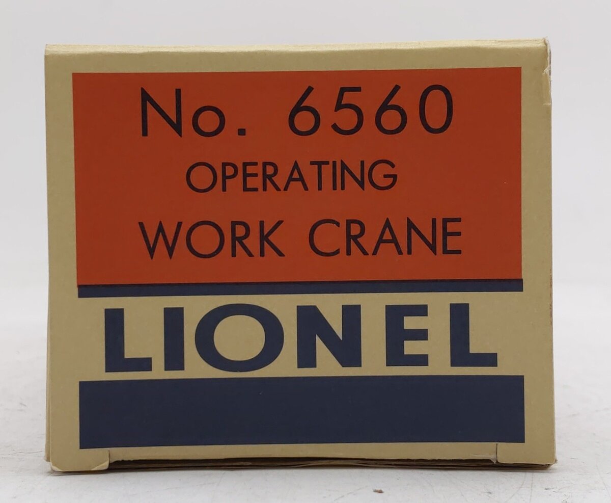 Lionel 6560 Vintage O Lionel Lines Bucyrus Erie Crane Car w/Gray Cab VG