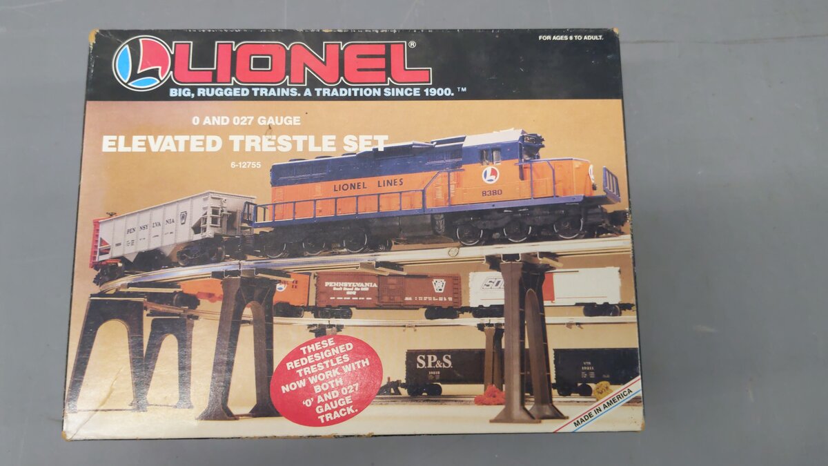 Lionel 6-12755 O Gauge Elevated Trestle Set (Set of 10) EX/Box