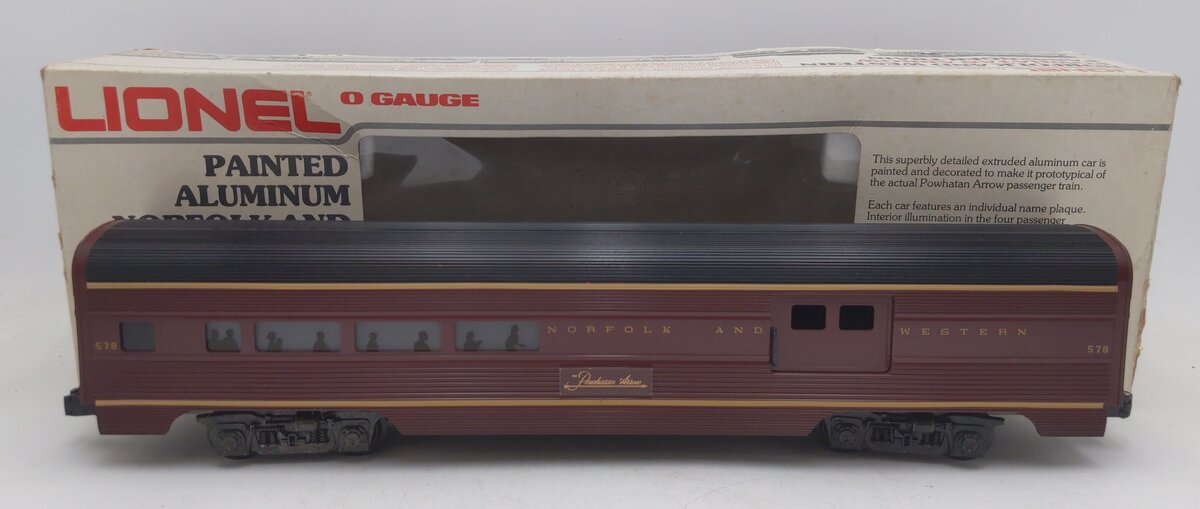 Lionel 6-9563 O Gauge Norfolk & Western Aluminum Combo Car #578 EX/Box