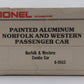 Lionel 6-9563 O Gauge Norfolk & Western Aluminum Combo Car #578 EX/Box
