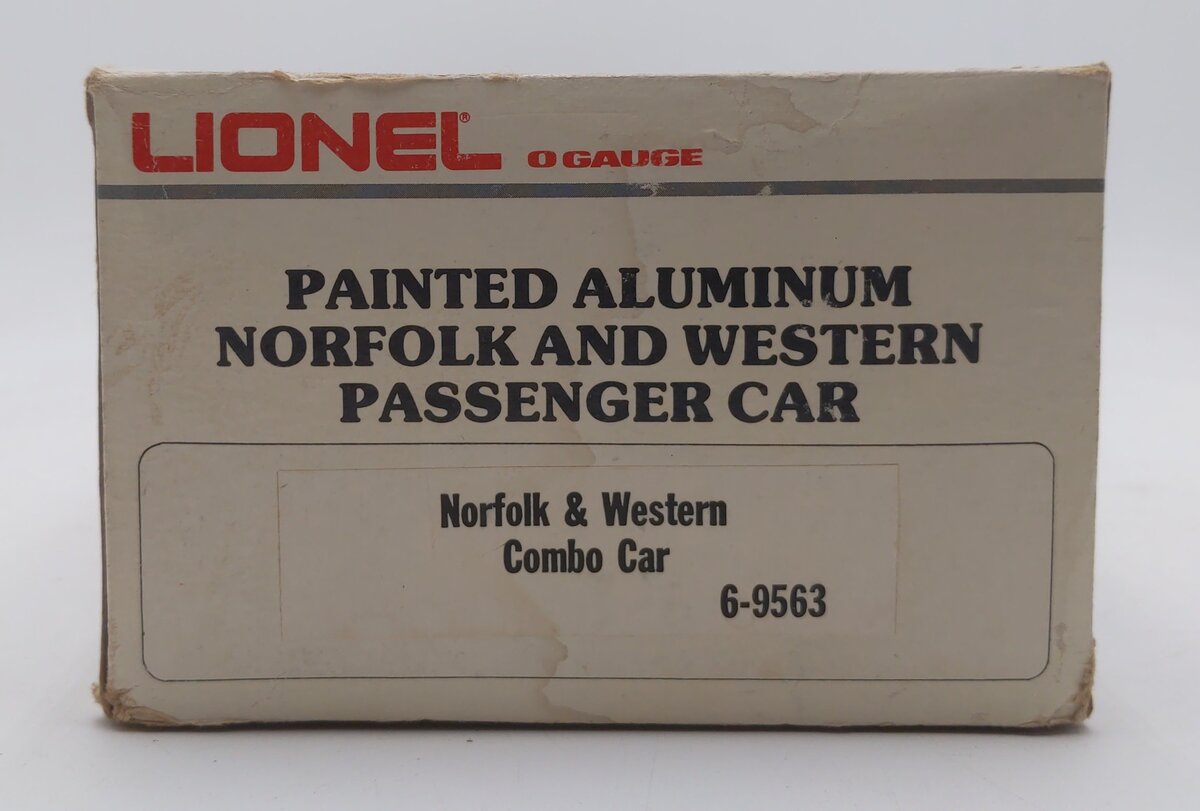 Lionel 6-9563 O Gauge Norfolk & Western Aluminum Combo Car #578 EX/Box