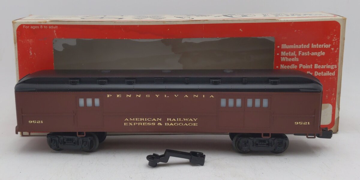Lionel 6-9521 O Gauge Pennsylvania Illuminated Baggage Car #9521 EX/Box