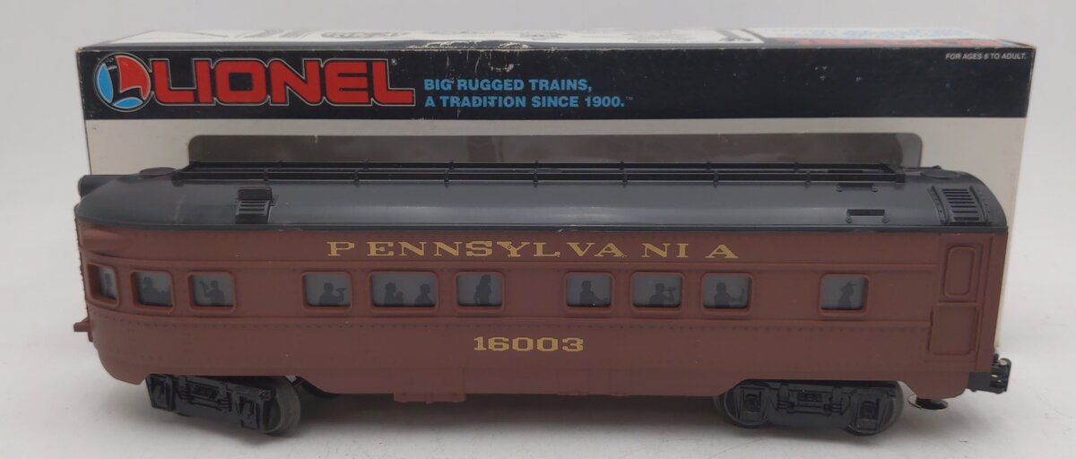 Lionel 6-16003 O Gauge Pennsylvania Tuscan Observation Car EX/Box
