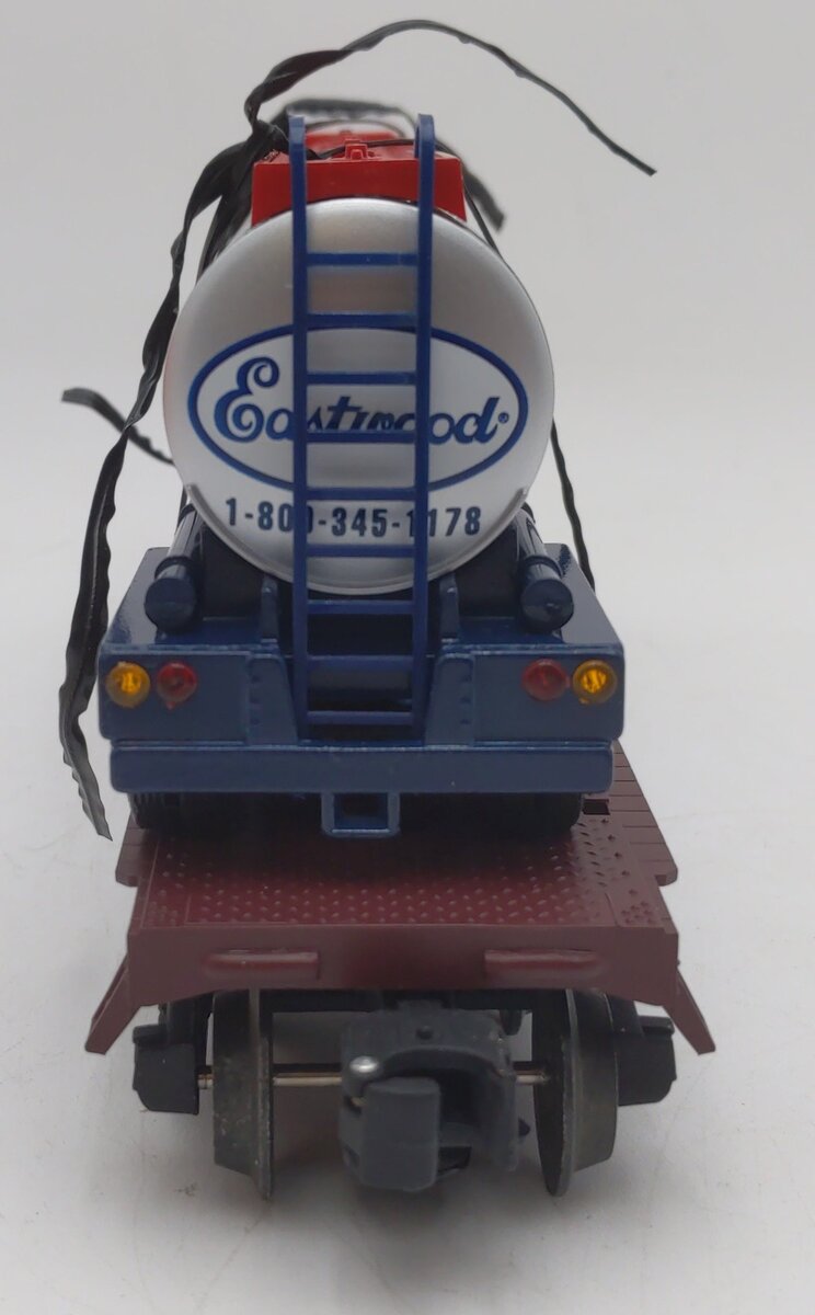 Lionel 6-52083 O Gauge Pennsylvania Flatcar w/ Eastwood Chemicals Tanker EX/Box