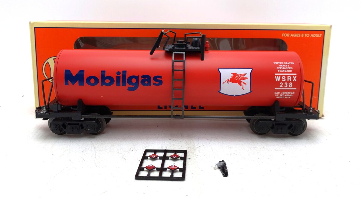 Lionel 6-52121 O Gauge TTOS-1997 SW Division Mobilgas TM Tank Car #238 EX/Box