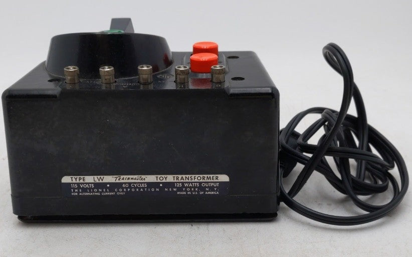 Lionel LW O Vintage Trainmaster 125 Watt Transformer with Whistle VG/Box