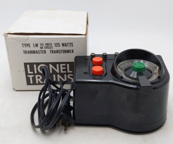 Lionel LW O Vintage Trainmaster 125 Watt Transformer with Whistle VG/Box