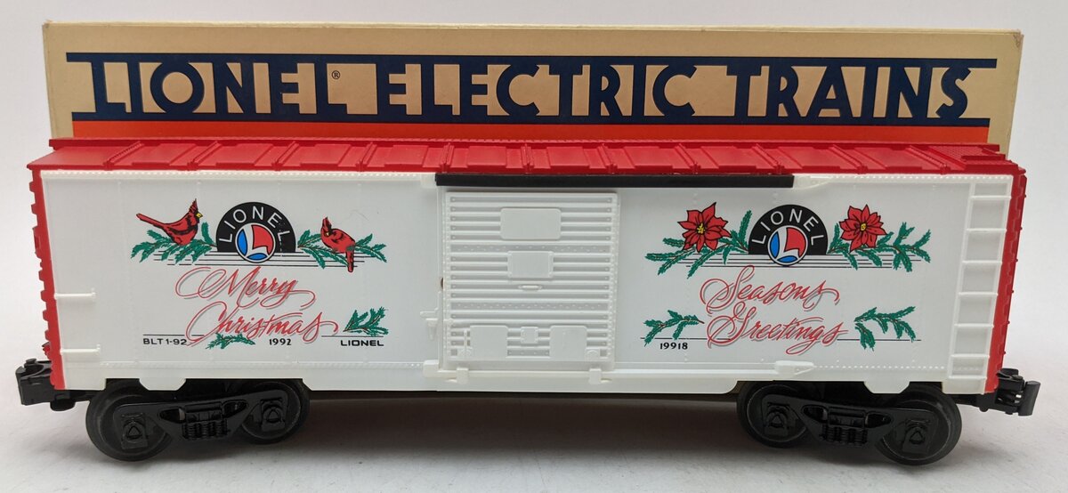 Lionel 6-19918 O Gauge 1992 Christmas Boxcar VG/Box