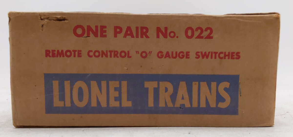 Lionel O22 Vintage O Left-Hand & Right-Hand Electric Remote Switches VG/Box