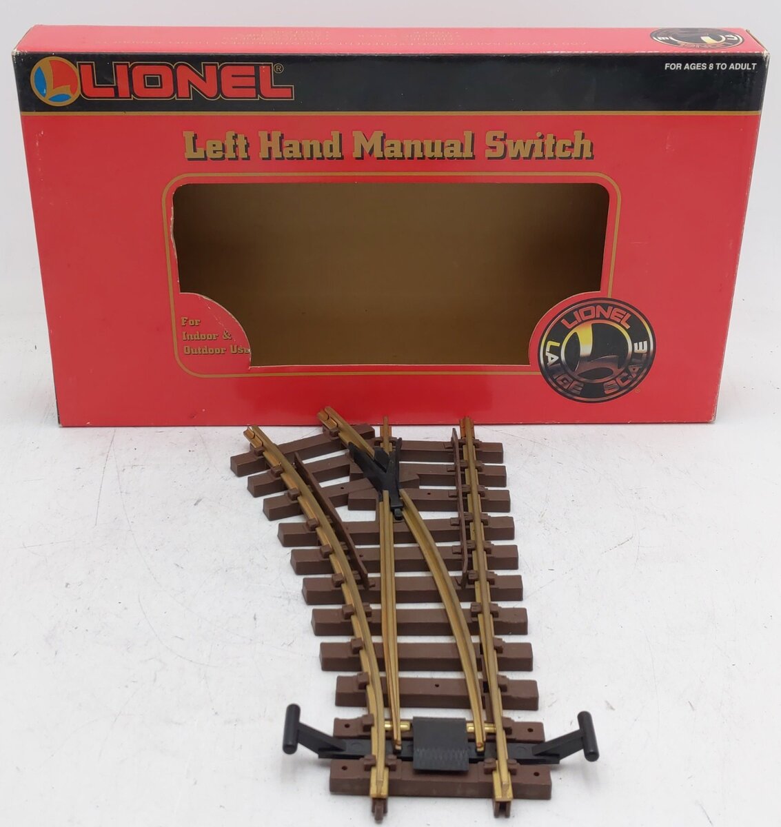 Lionel 8-82016 G Scale Left Hand Manual Switch Turnout EX/Box