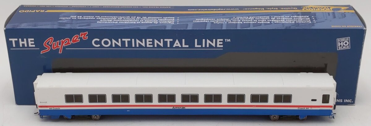 Rapido Trains 108014 HO Amtrak Super Continental Line(TM) LRC Coach Car #44