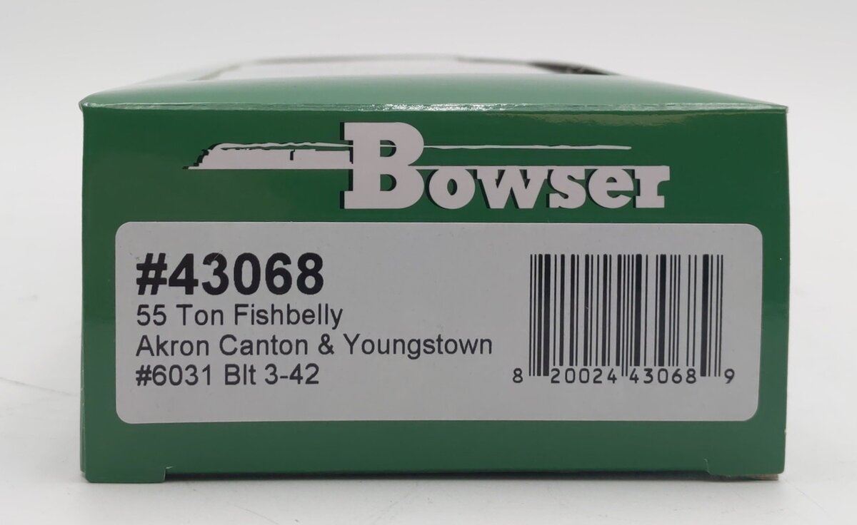 Bowser 43068 HO Akron Canton & Youngstown 55 Ton Fishbelly Hopper Car #6031