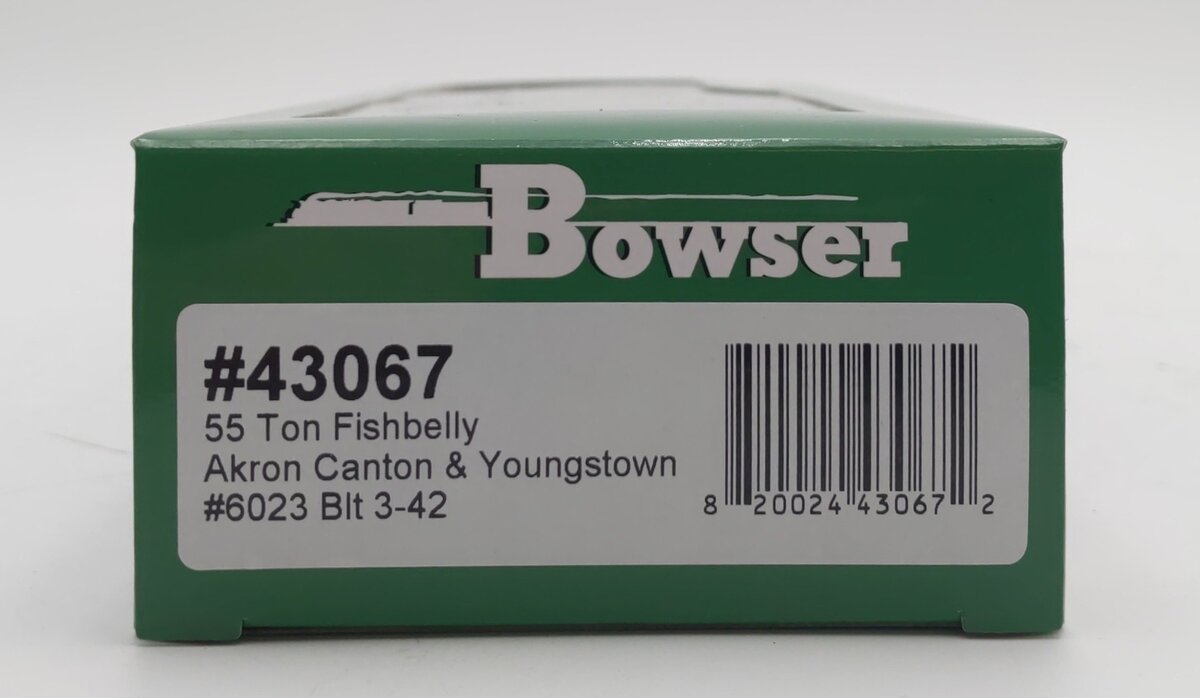 Bowser 43067 HO Akron Canton & Youngstown 55 Ton Fishbelly Hopper Car #6023