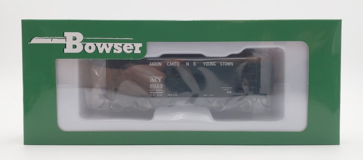 Bowser 43067 HO Akron Canton & Youngstown 55 Ton Fishbelly Hopper Car #6023